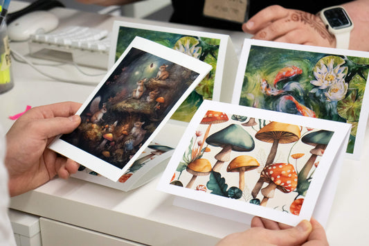Comparing Opus Essential Card Printing examples.