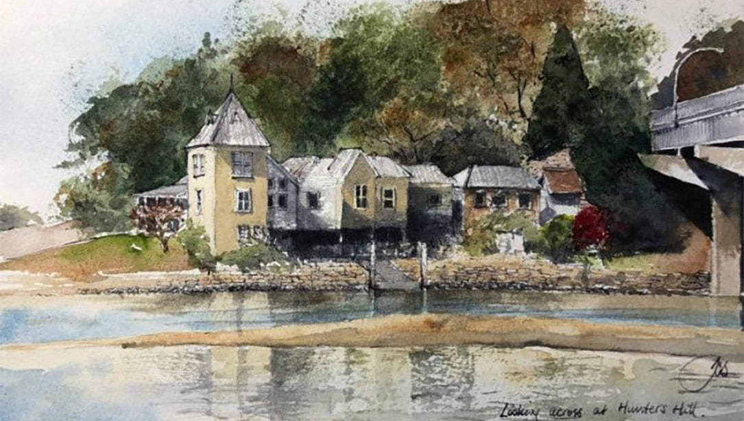 Image of a watercolour painting by Jane Blundell using Jane's Grey Watercolor Paint from Daniel Smith