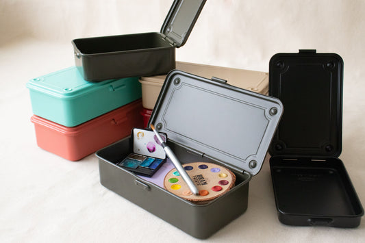 Toyo Steel Toolboxes in different colours and shapes.