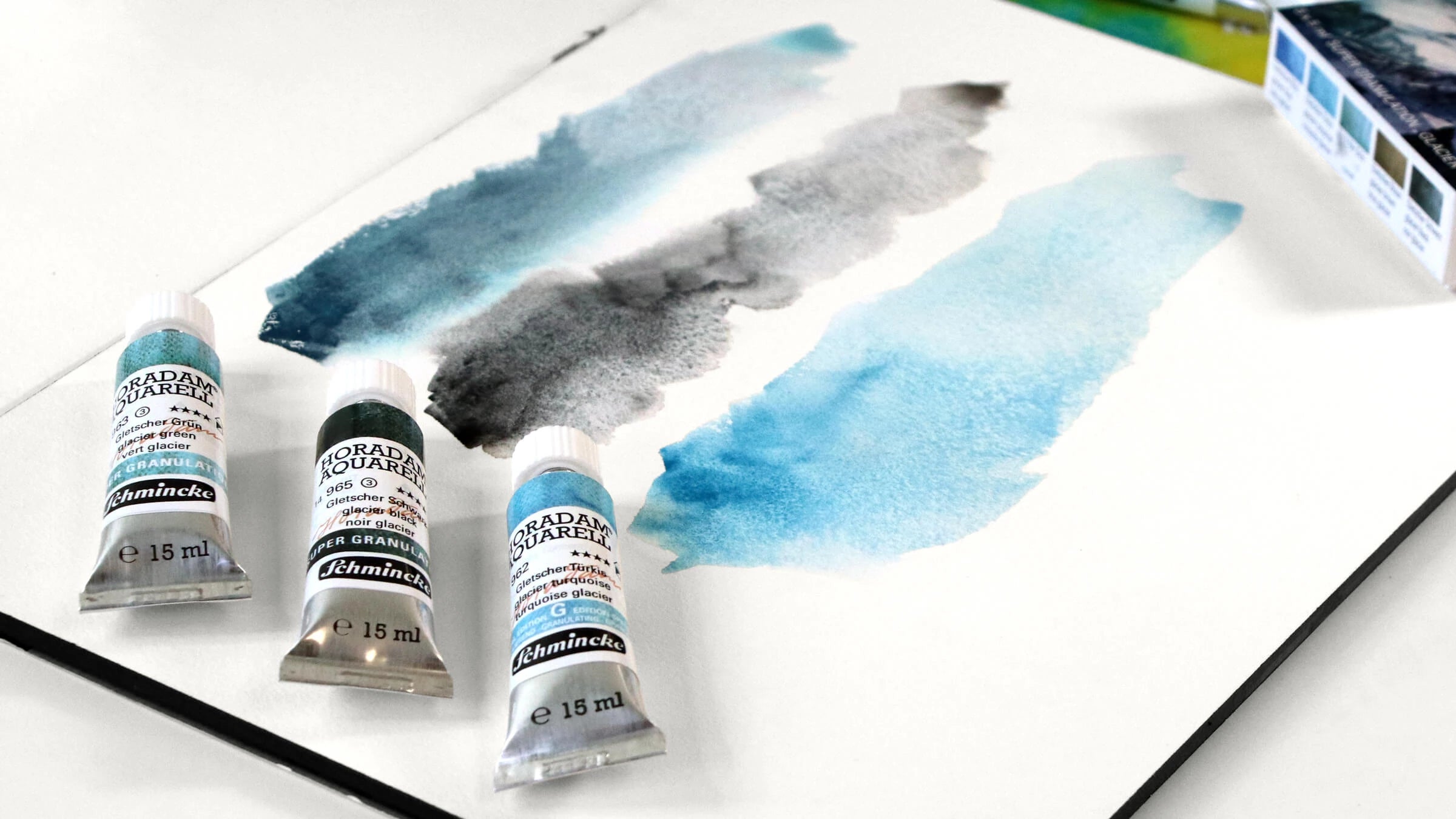 Schmincke Horadam Aquarell Artist Watercolor - Glacier, Supergranulation,  Set of 5, 5 ml, Tubes 