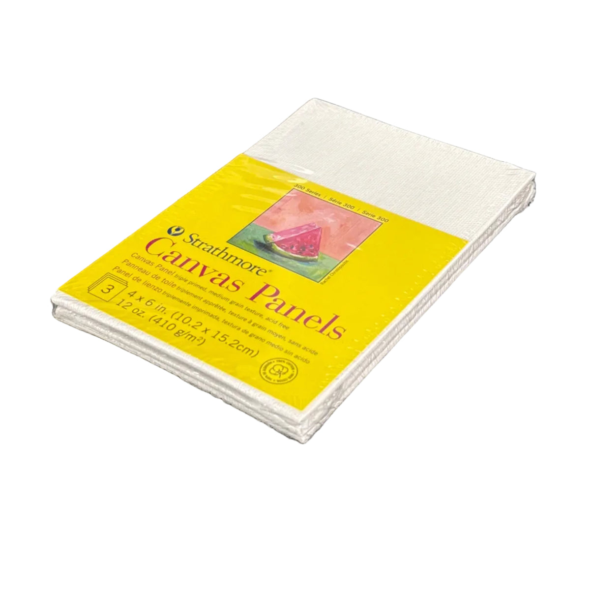 Strathmore 300 Series Canvas Panel 4" x 6" - 3 Pack