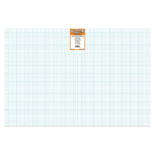 Clearprint Gridded 4 x 4 Drafting & Design Vellum - Sheet 24" x 36" 16lb