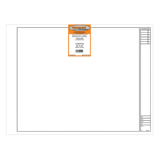 Clearprint HTS-A Drafting & Design Vellum Sheet 18" x 24" 16lb