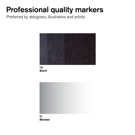 Winsor & Newton Promarker Black & Blender Pack of 2