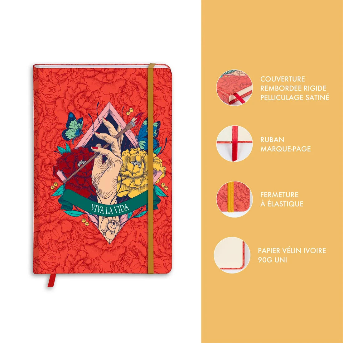 Clairefontaine Frida Kahlo Assorted Hardcover Notebooks 10.5x14.8cm