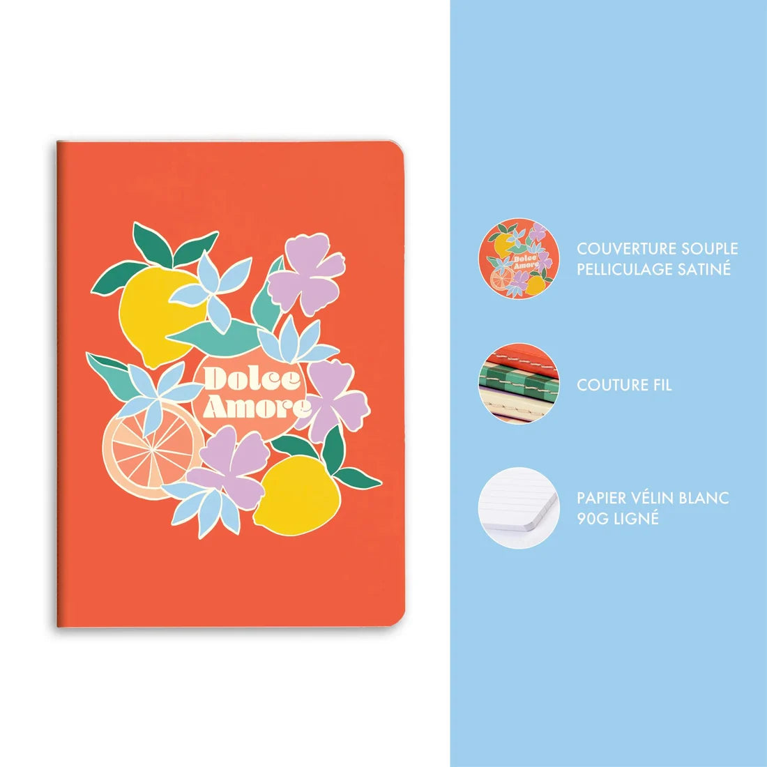 Clairefontaine Dolce Amore Assorted Notebooks 14.8x21cm