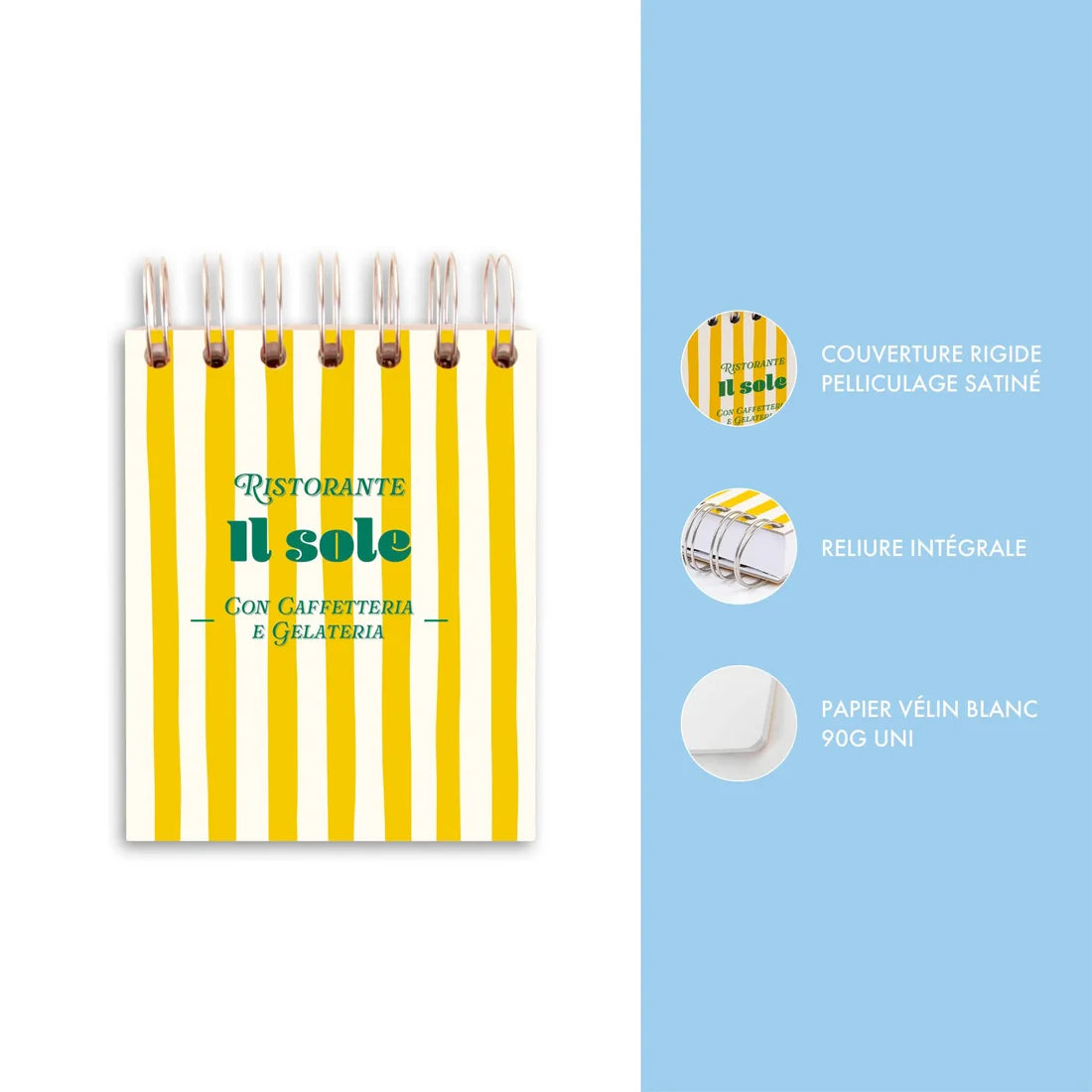 Clairefontaine Dolce Amore Assorted Wirebound Maxi Pads 9x11cm