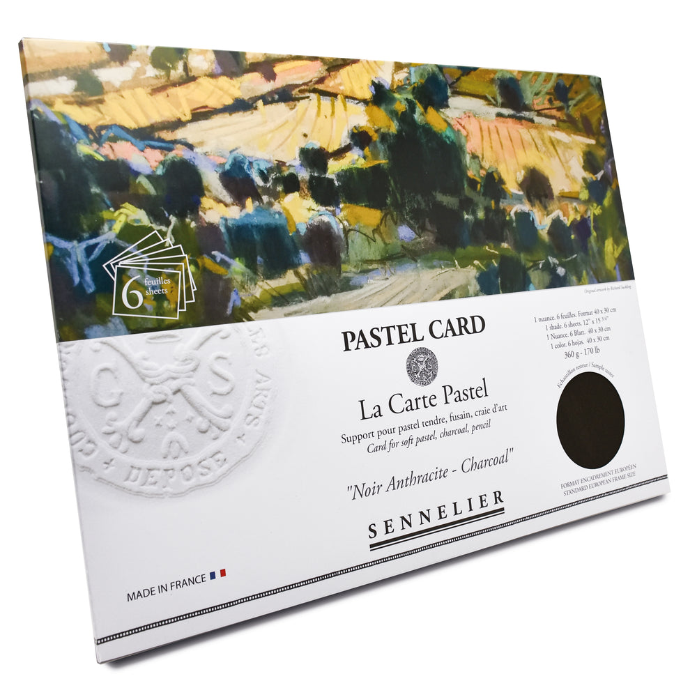 Sennelier La Carte Pastel Card – Monochromatic Charcoal – 12"x16"