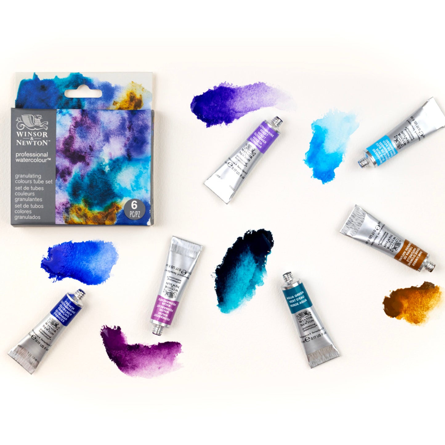 Winsor & Newton Professional Watercolour Set of 6 Granulating Colour Tubes
