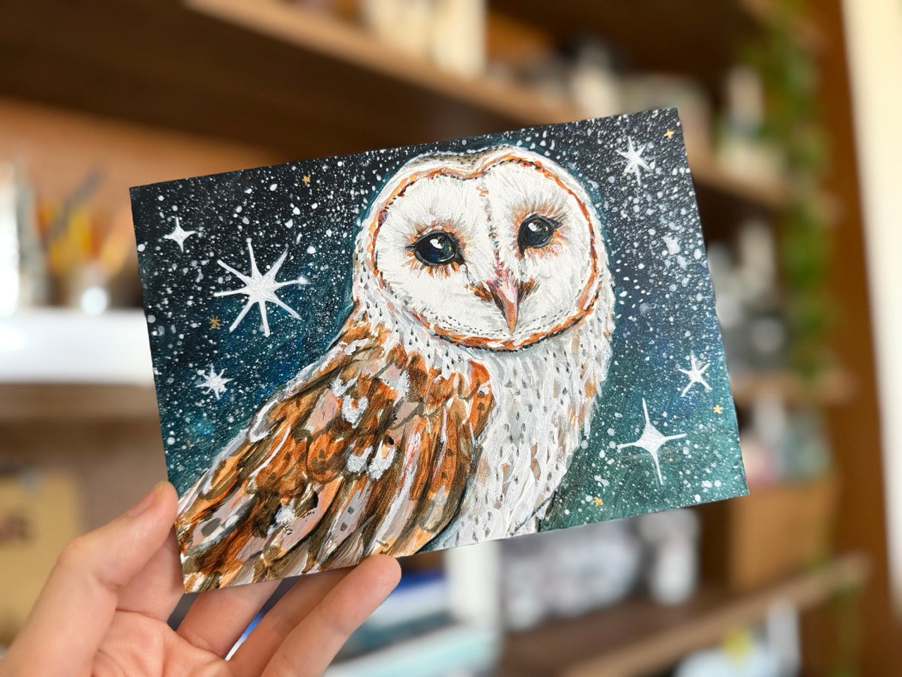 Painting an Owl with Vic Hollins