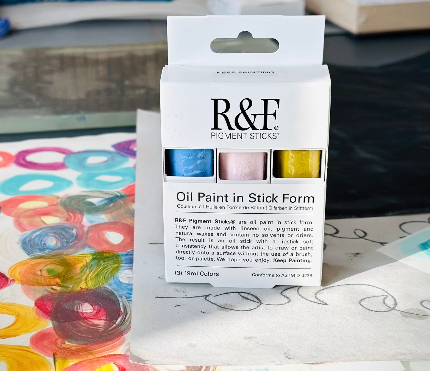R&F Pigment Stick® and Drawing Oils™ with Dietlind Vander Schaaf