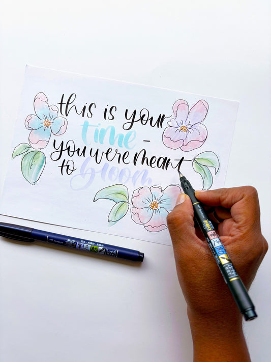 Affirmation Cards: Florals & Lettering with Carola Sallis