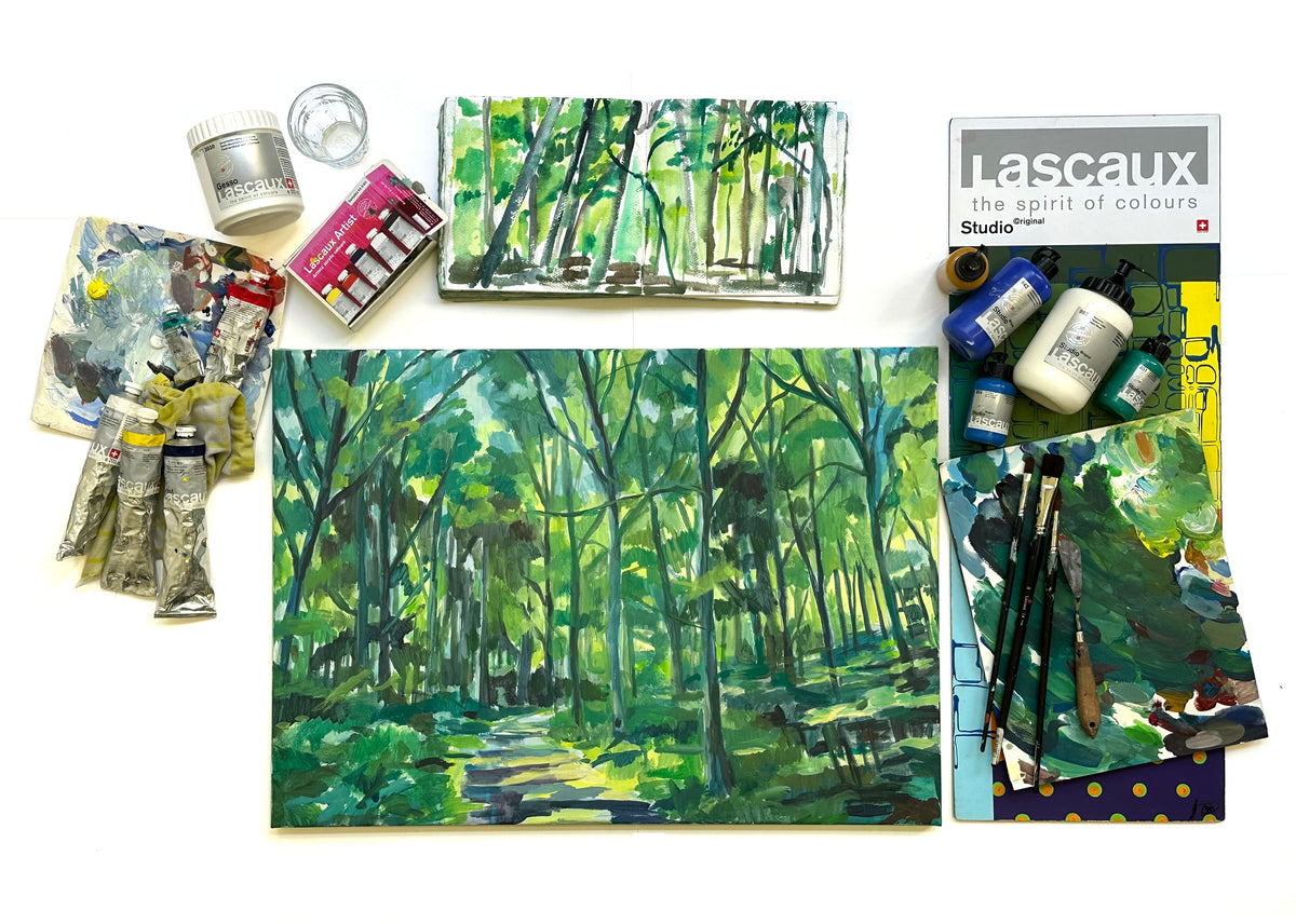 Acryliques pour artistes Lascaux : dans les arbres avec Machteld Aardse