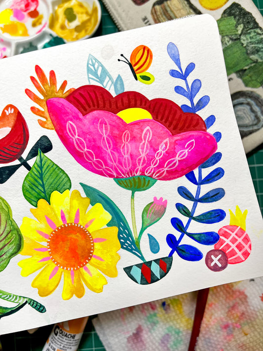 Let It Bloom: Painting Modern Folk Florals with Heather Powers Gray