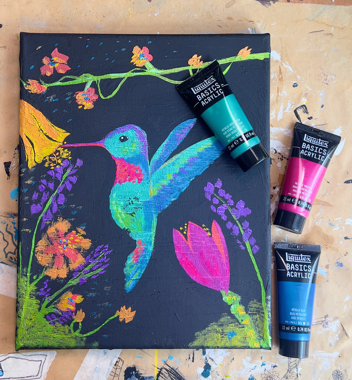 Liquitex Basics: Paint a Hummingbird with Brandy Antonio
