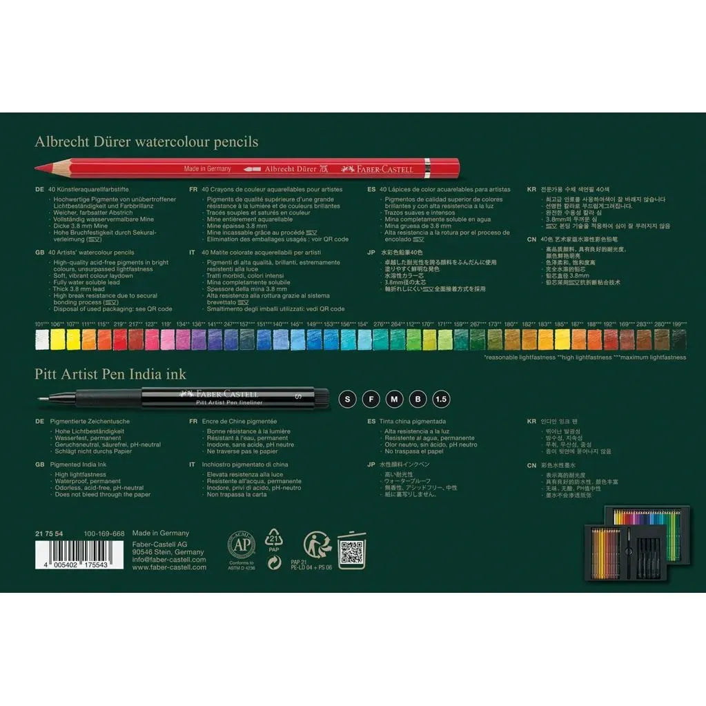 Faber-Castell Albrecht Dürer & Pitt Artist Pen Gift Set of 46