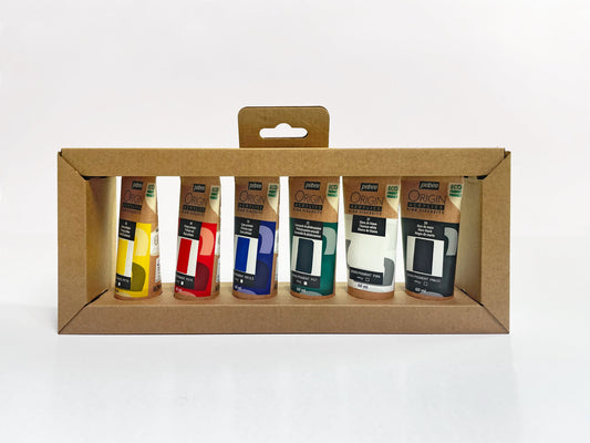 Pebeo Origin Acrylics Primary Set of 6 x 60ml