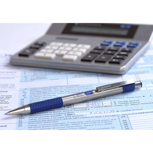 Zebra F-301 Ballpoint Retractable Pen (Blue) 0.7mm
