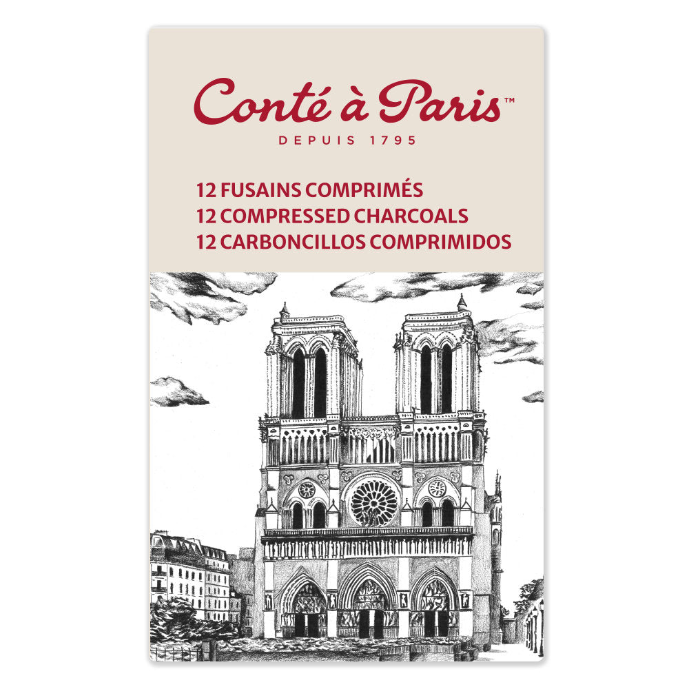 Conté à Paris Compressed Charcoal Set of 12