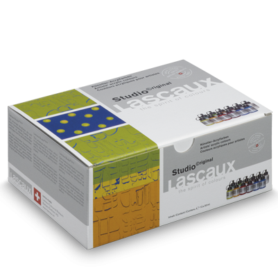Lascaux Studio Original paint set packaging on a white background