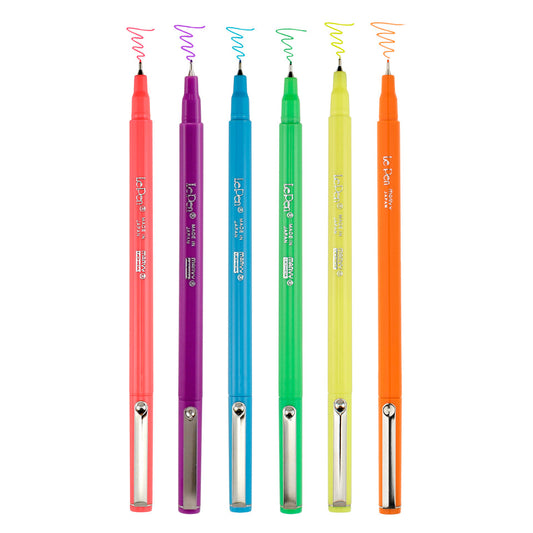 Marvy Uchida Le Pen 0.3mm Neon Set of 6