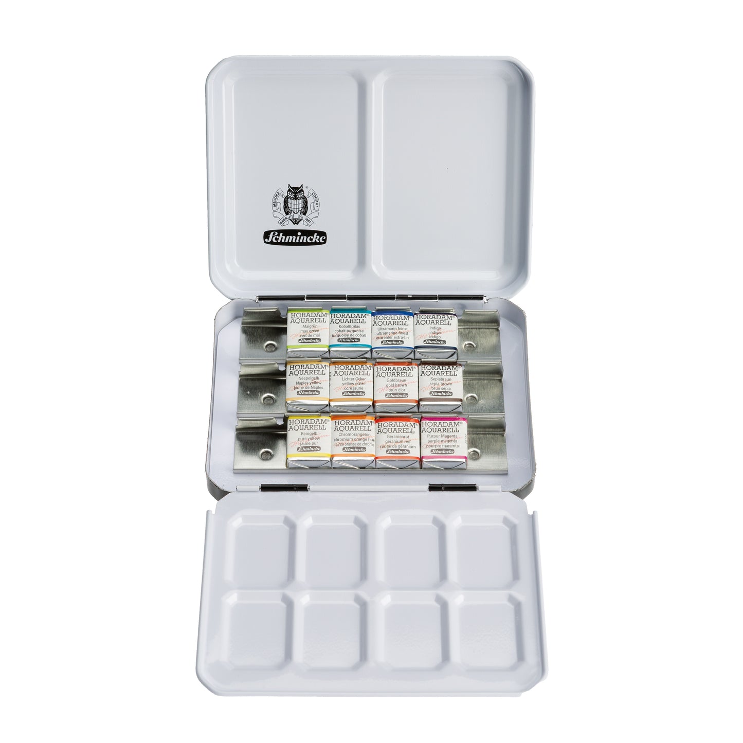 Schmincke HORADAM Watercolour Metal Set of 12 Half Pans - Felix Scheinberger Set