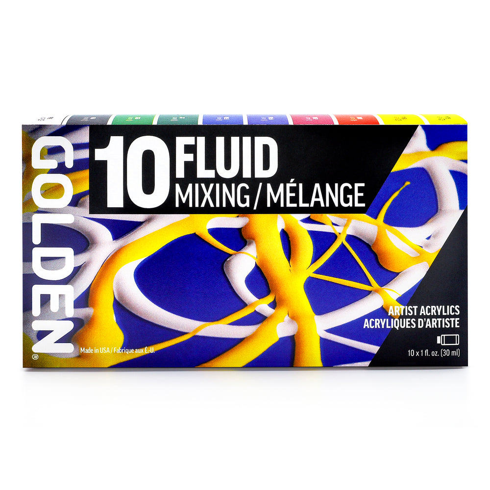 GOLDEN Fluid Acrylics Mixing Set of 10