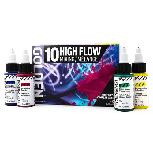 GOLDEN High Flow Acrylics Mixing Set of 10