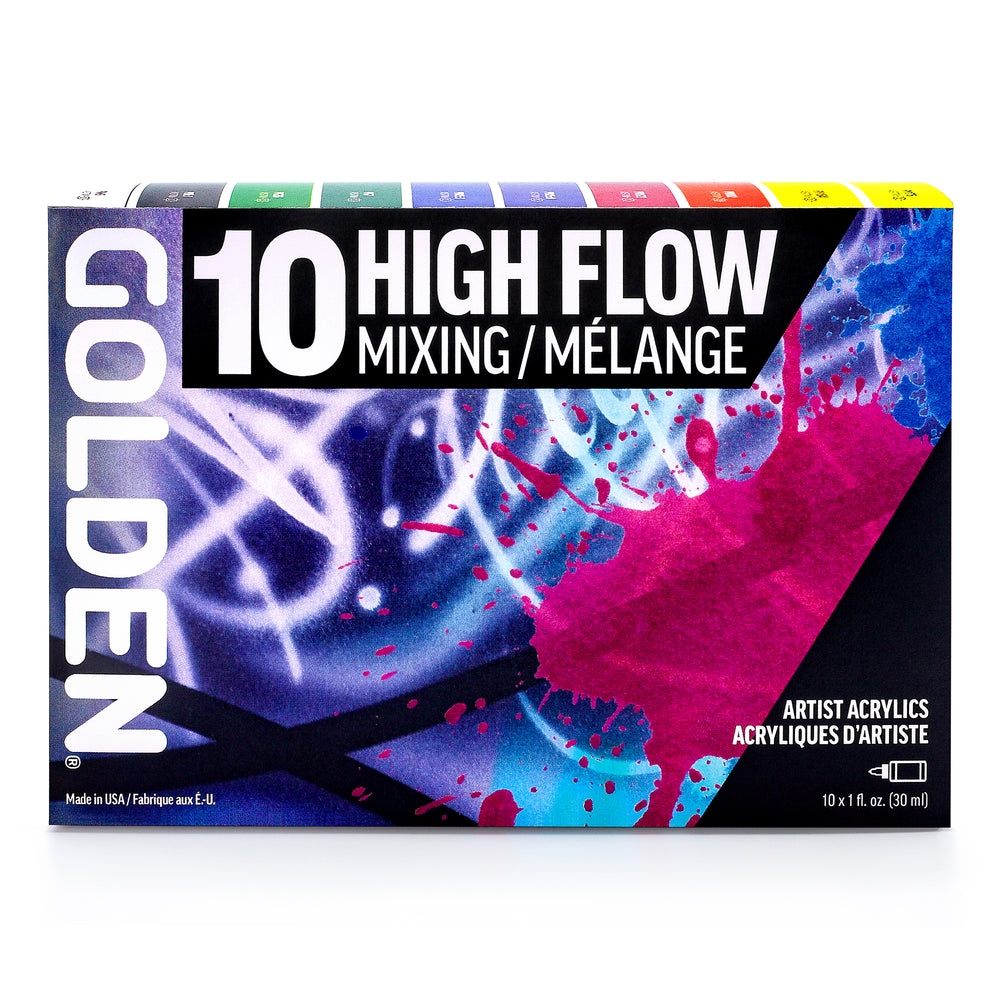 GOLDEN High Flow Acrylics Mixing Set of 10