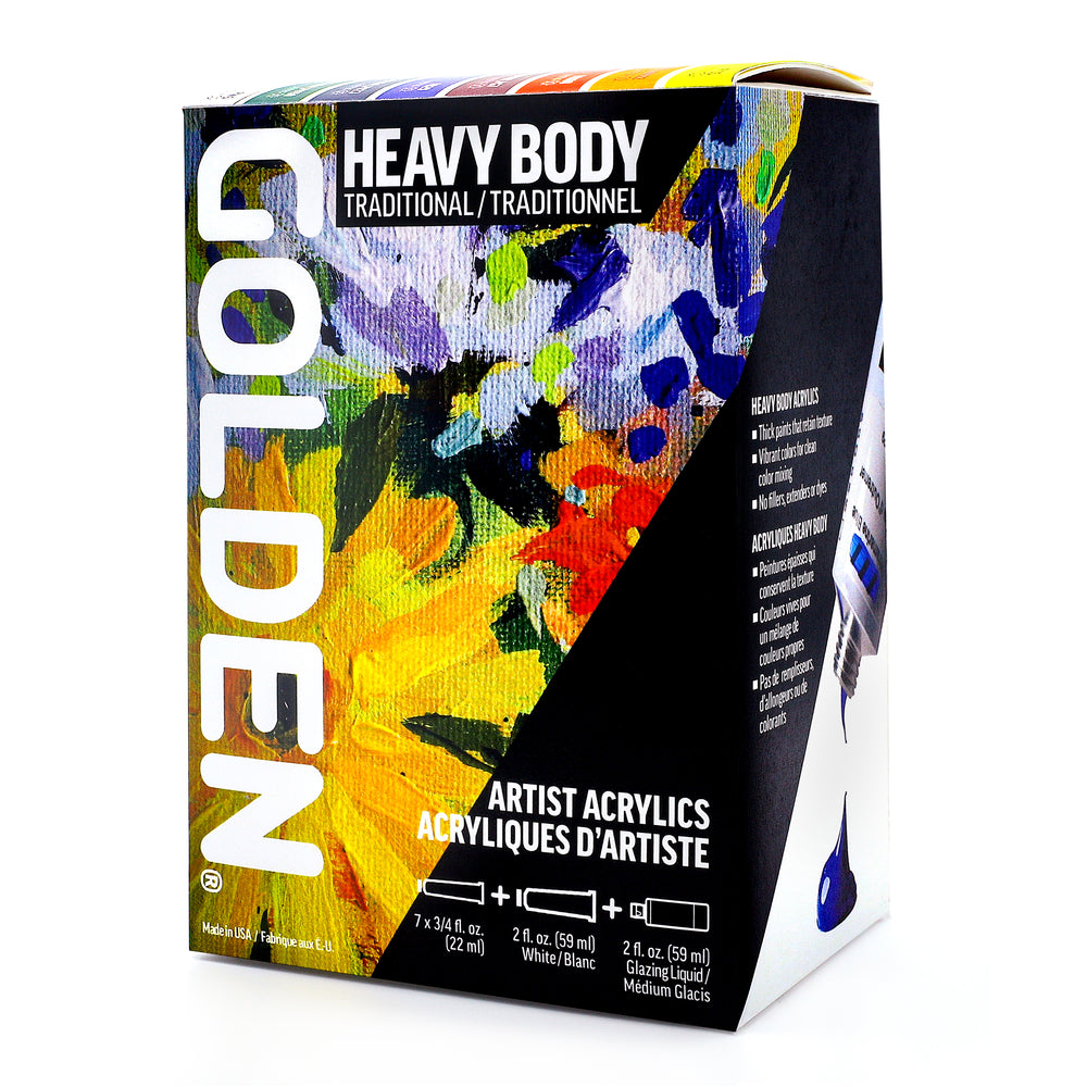 GOLDEN Heavy Body Acrylics Traditional Set