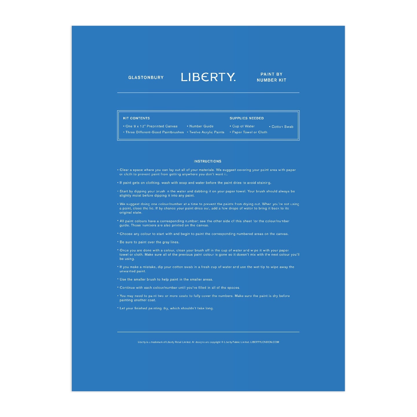 Liberty Paint-by-Number Kit - Glastonbury