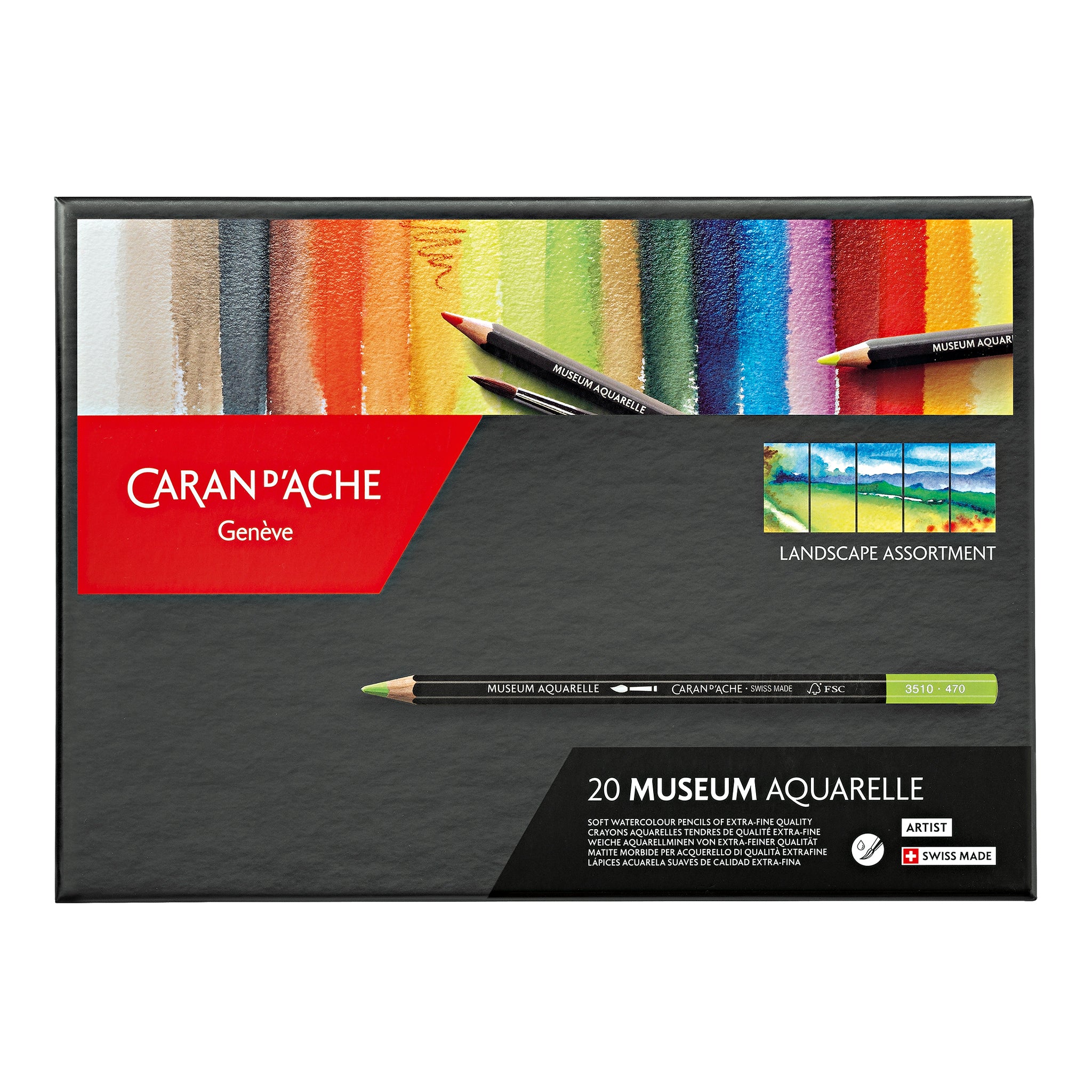 Caran D Ache Museum Aquarelle Landscape Set Of 20 Opus Art Supplies