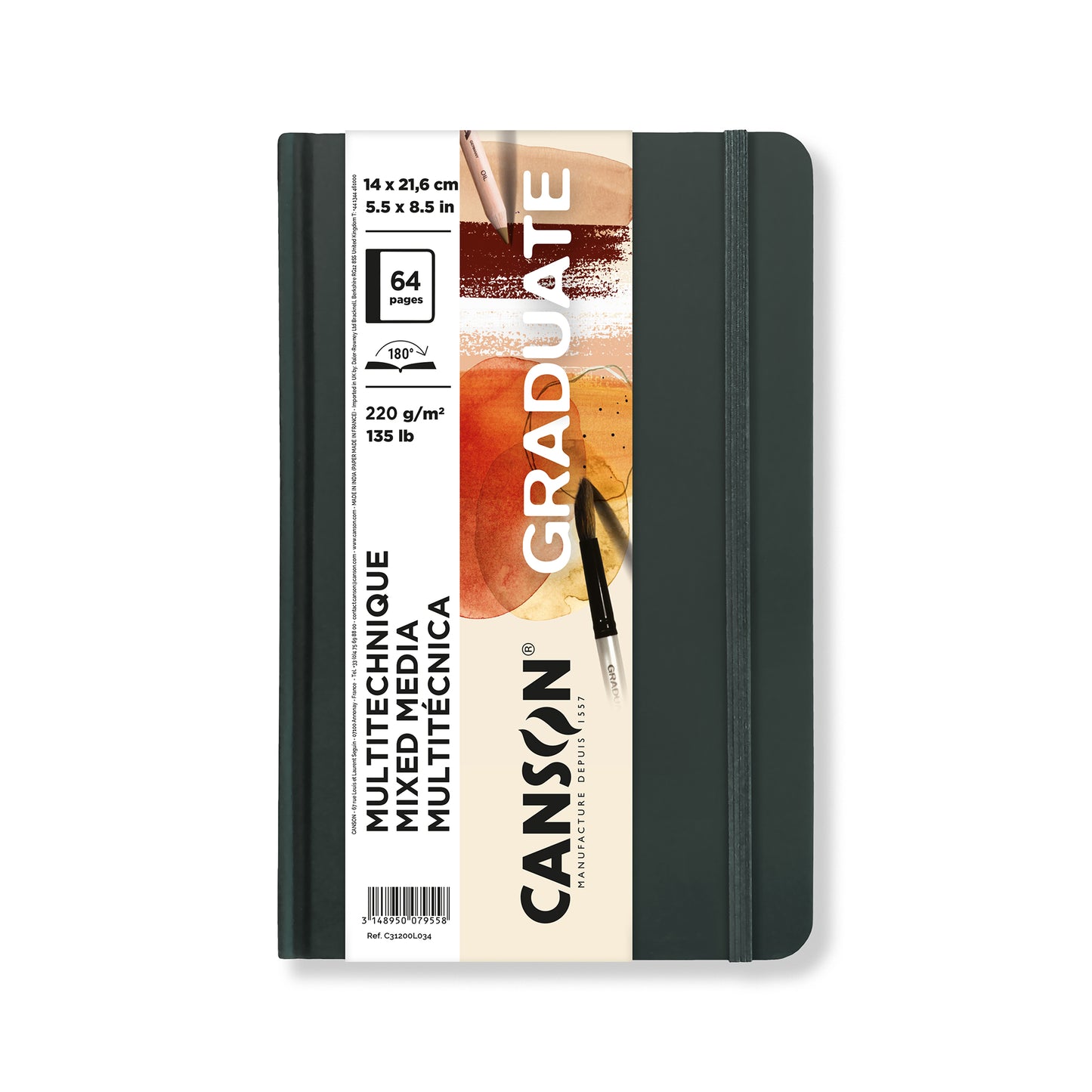 Canson Graduate Mixed Media Notebooks - Natural 5.5" x 8.5"