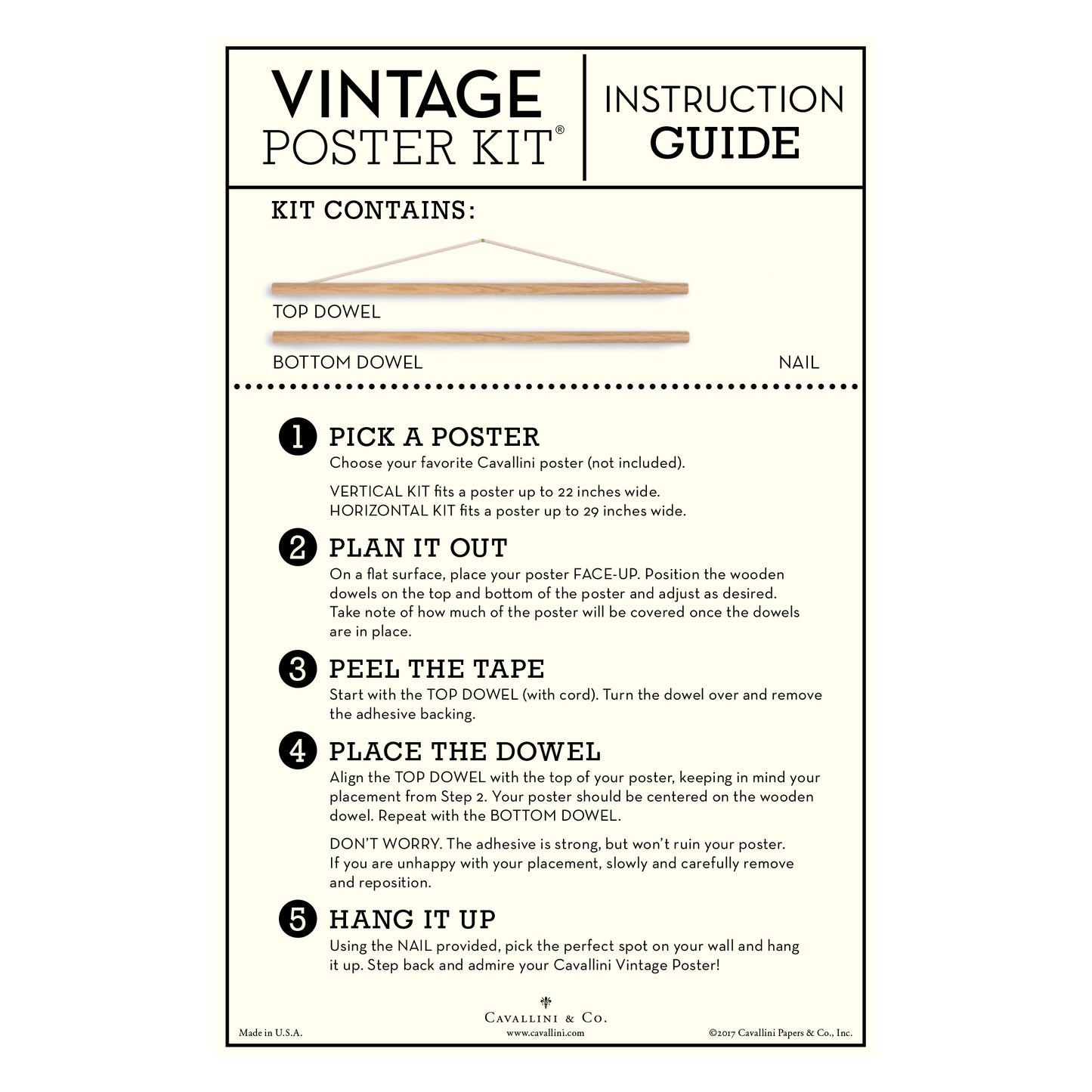 Cavallini Vintage Poster Kit - Horizontal