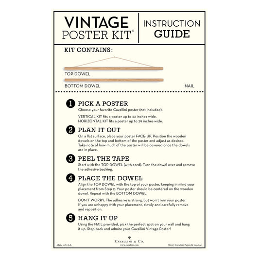 Cavallini Vintage Poster Kit - Horizontal