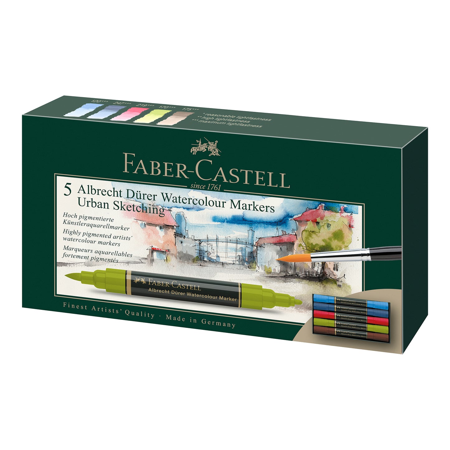 Albrecht Dürer Watercolor Markers Urban Sketching - Set of 5