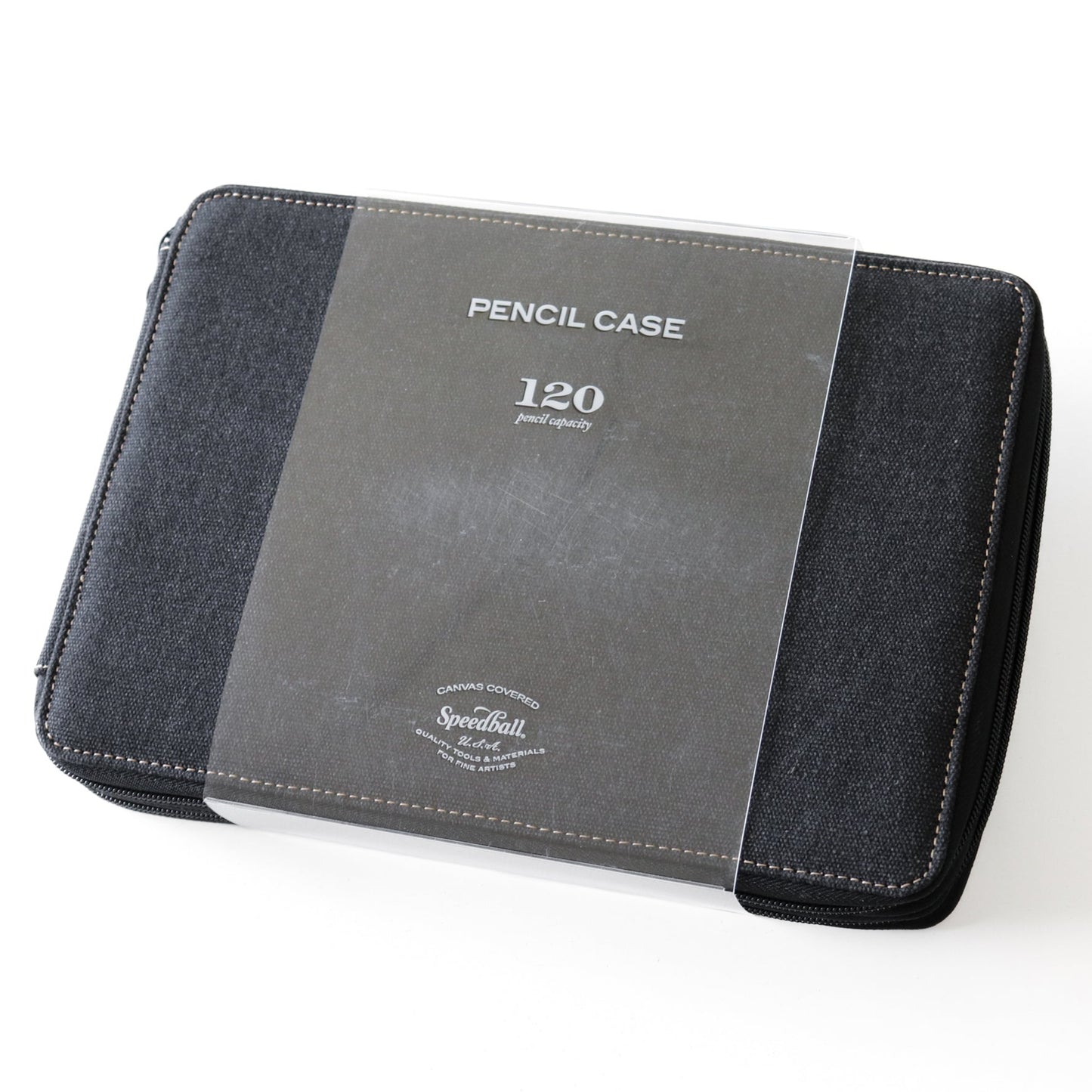 Global Art Canvas Pencil Case - Black - (Holds 120)