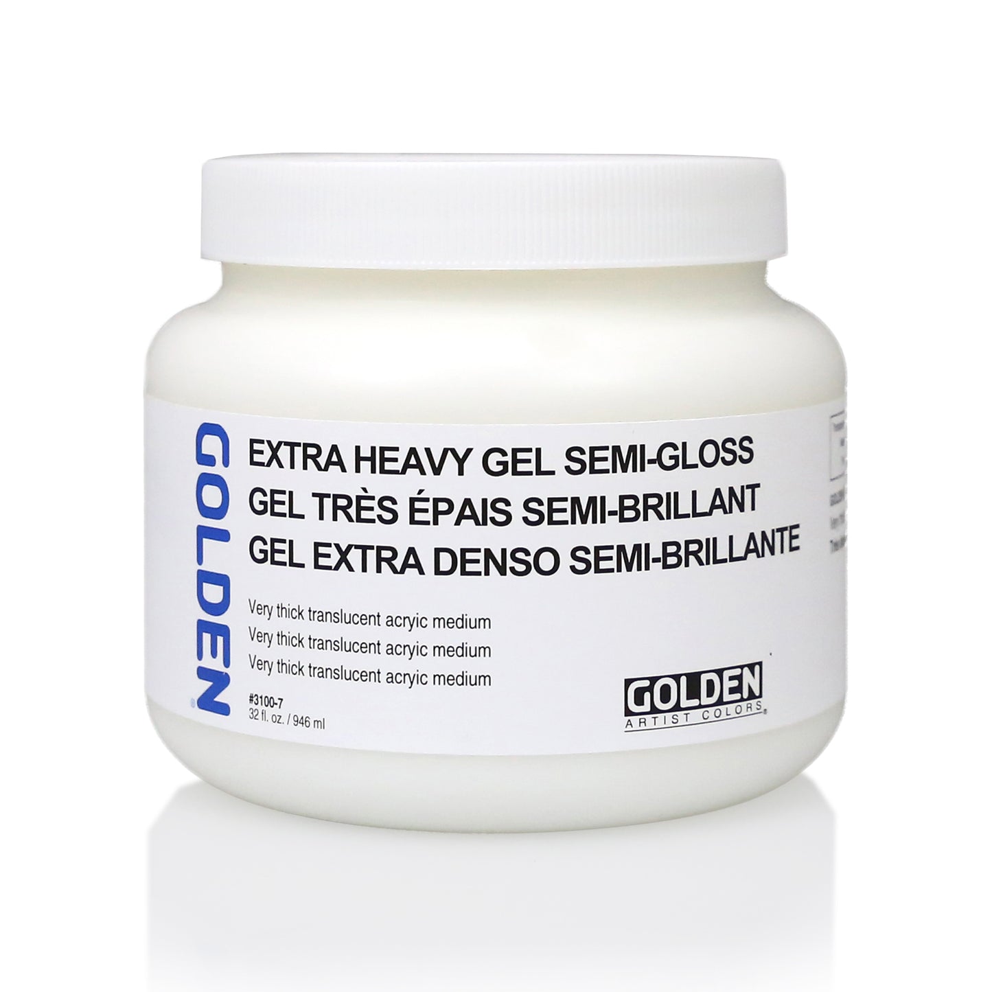 GOLDEN (Special Order) Extra-Heavy Gel Medium Semi-Gloss 32oz
