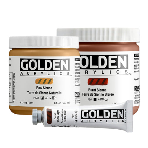 GOLDEN Heavy Body Acrylics - Brown