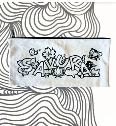 Sakura Empty Canvas Pouch with $25 Micron/Gelly Roll purchase (Promotional Gift)