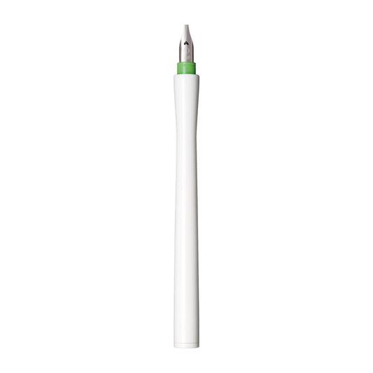 Sailor Hocoro Dip Pen - White Barrel with 2.0mm Calligraphy Nib (Light Green)