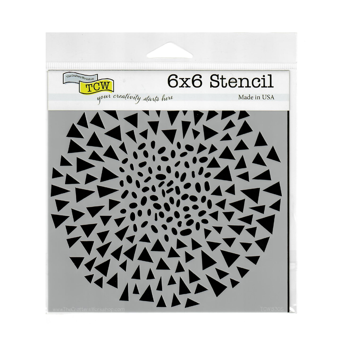 The Crafter's Workshop Stencil 6" x 6" - Dash Triangle - Clearance