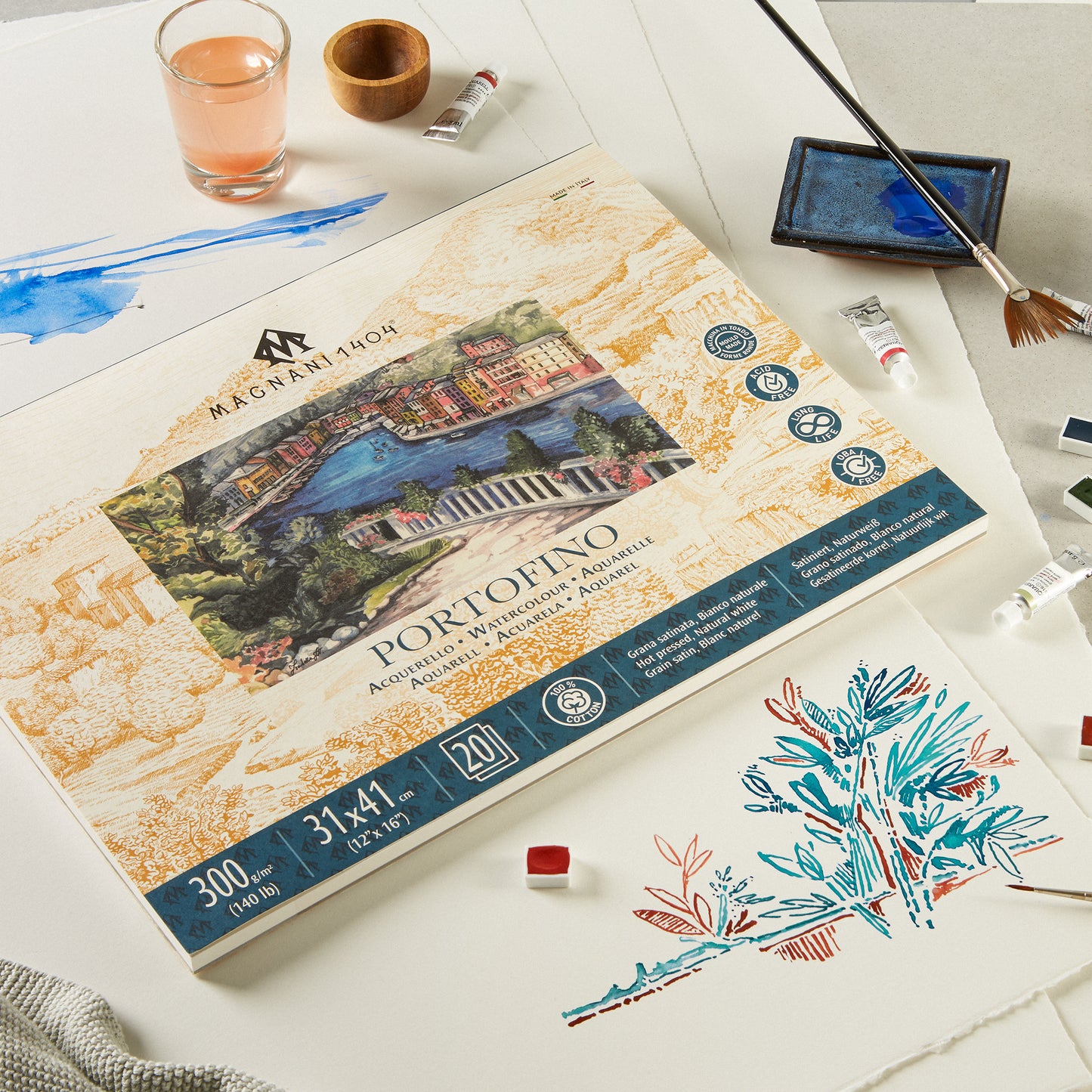 Magnani Portofino Watercolour Blocks Hot Pressed - 300gsm