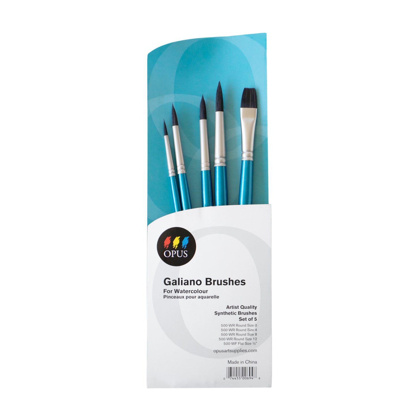 Opus Galiano Watercolour Assorted Brush Set of 5