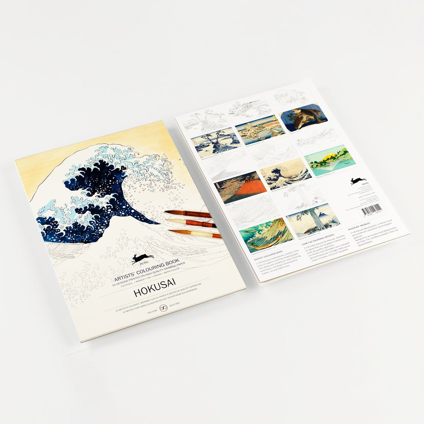 Pepin Press Artists' Colouring Book - Hokusai Design