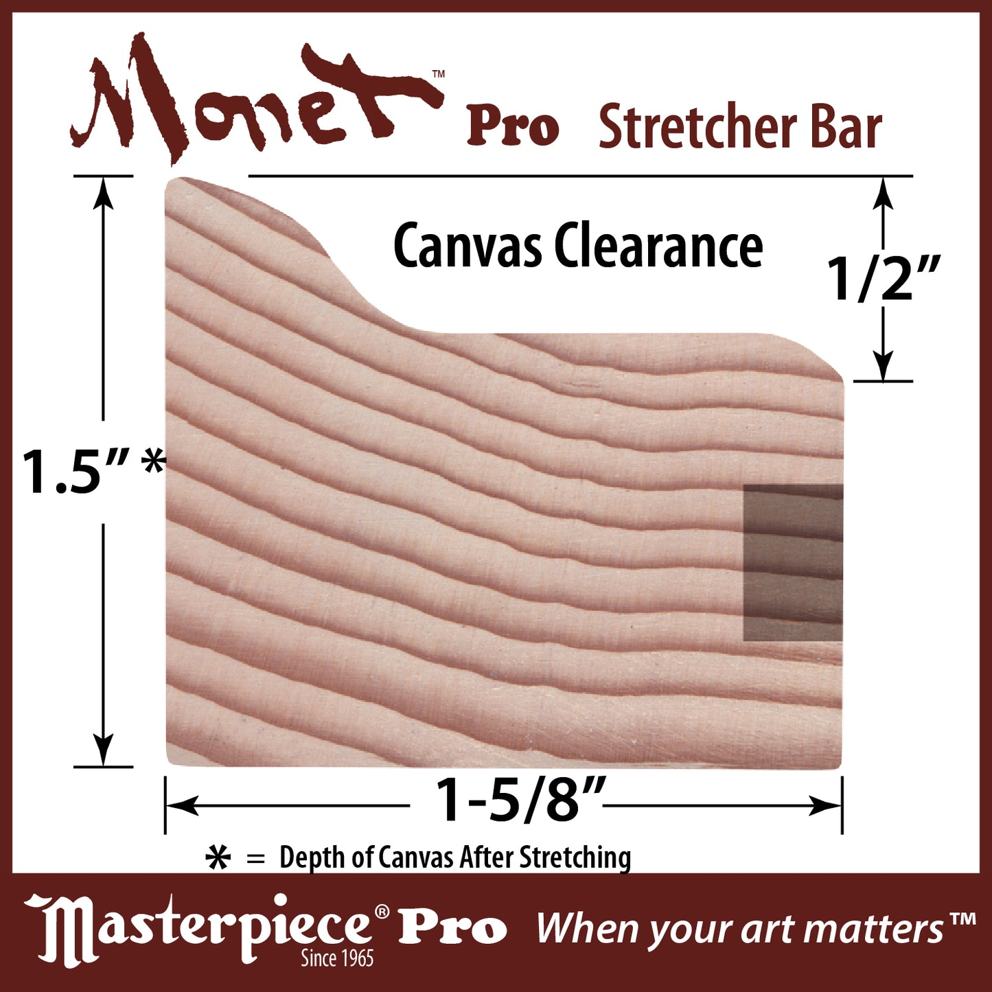 Masterpiece Monet Pro Malibu Pre-Stretched Canvas (13oz Belgian Linen, 4x Alkyd Primed)