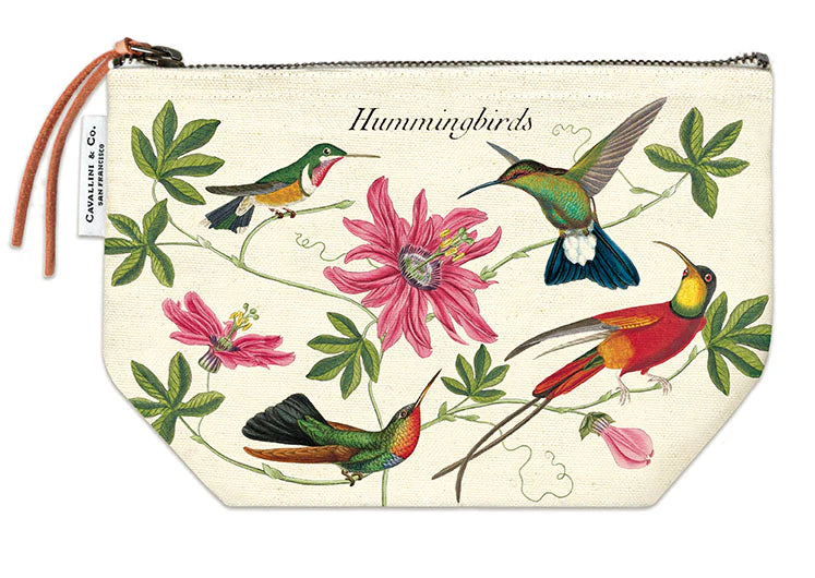 Cavallini Vintage Pouch - Hummingbirds