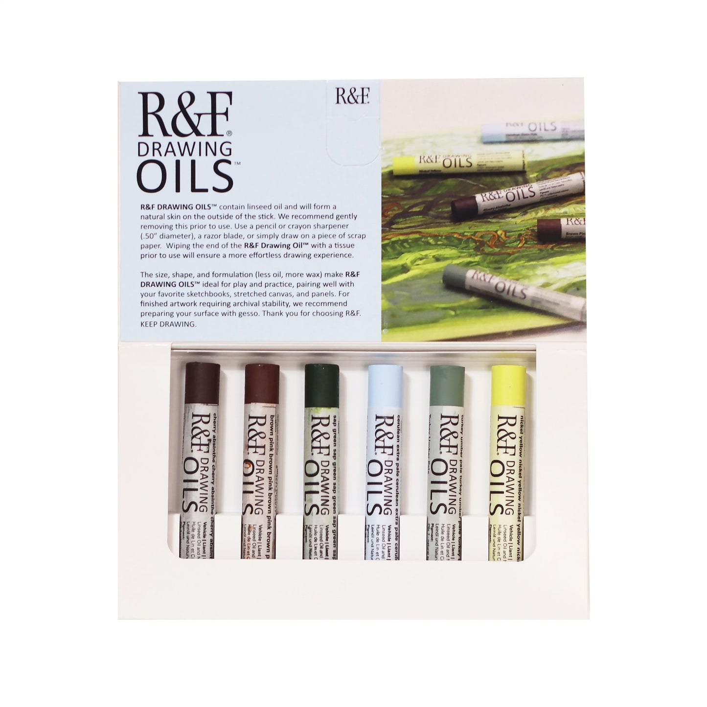 R&F Drawing Oil Color Set of Six - Landscape