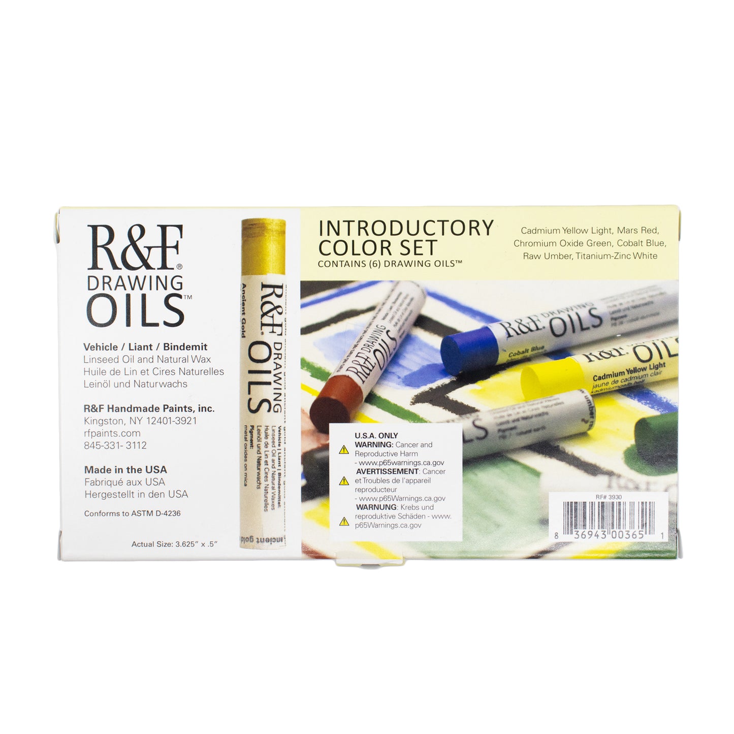 R&F Drawing Oil Color Set of Six - Introductory