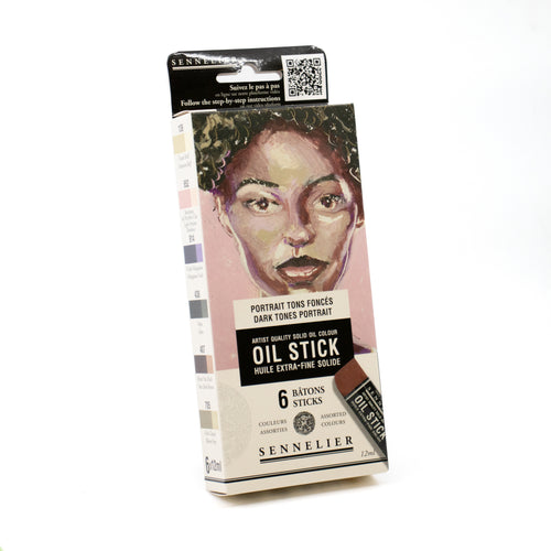 Sennelier Oil Stick Mini Dark Tones Portrait Set of 6